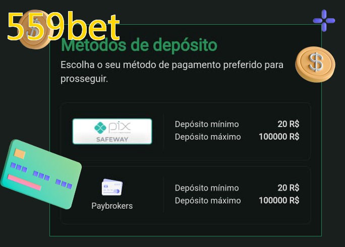 O cassino 559betbet oferece uma grande variedade de métodos de pagamento